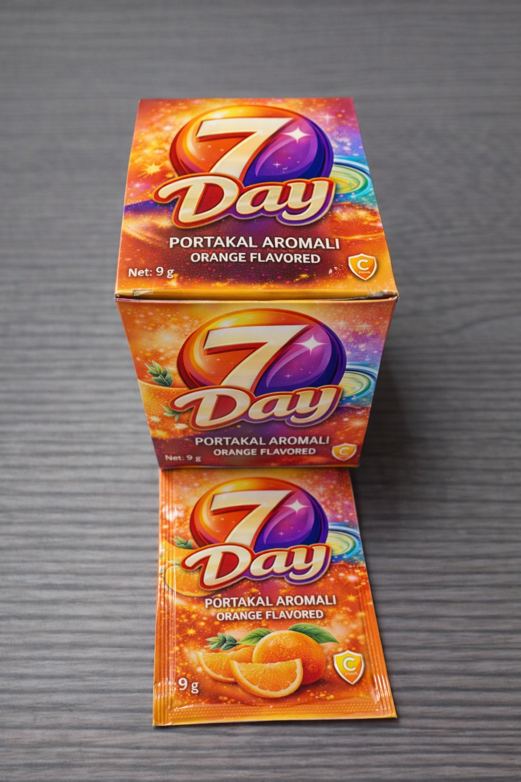 7day aromali toz içecek 9 gr portakal 576 adet