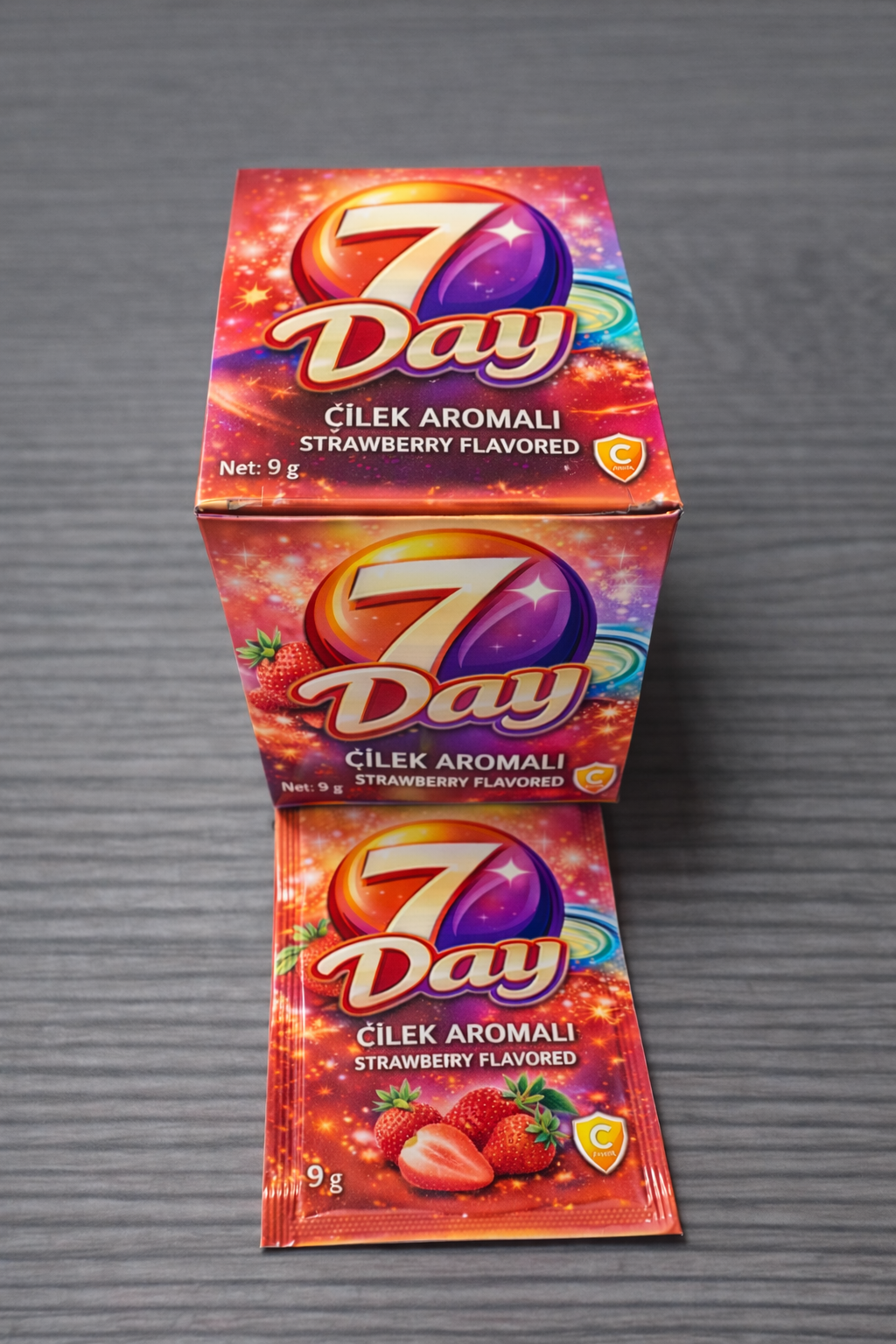 7day aromali toz içecek 9 gr çilek 576 adet